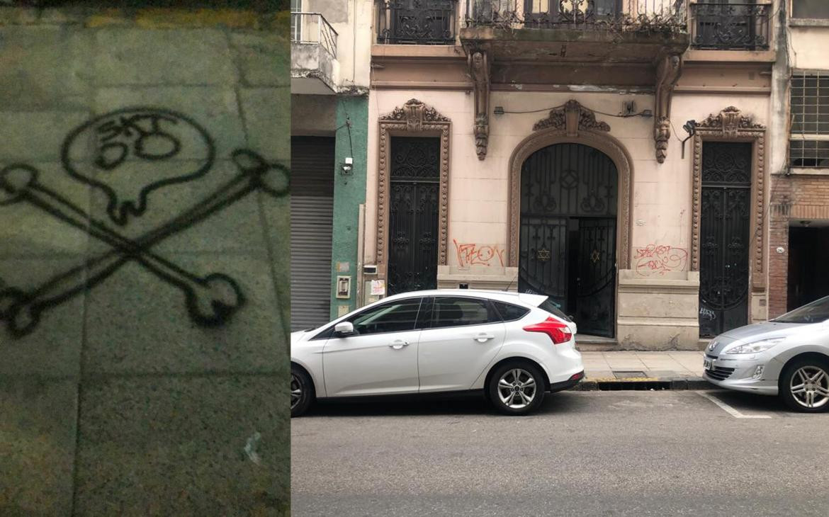 Ataque con pintadas a templo de la comunidad judía en el barrio de Once