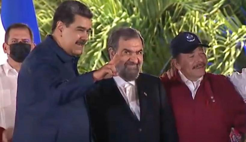 Maduro, Daniel Capitanich y Ortega en el acto de la jura, foto NA