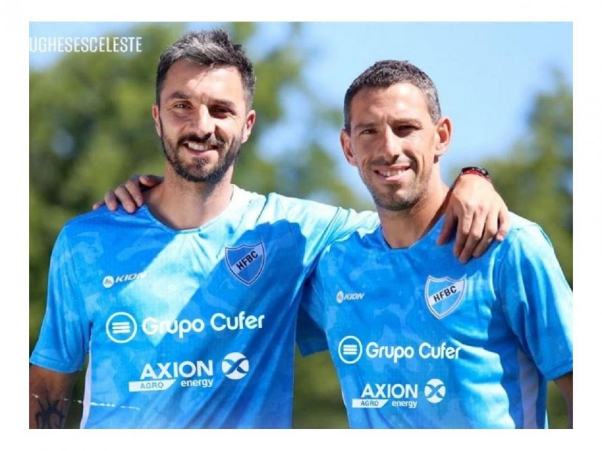 Ignacio Scocco y Maxi Rodríguez, Hughes Football Club.
