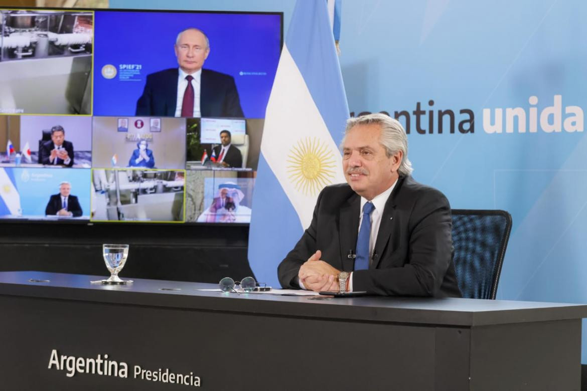 Alberto Fernández y Vladimir Putin, Presidencia de la Nación