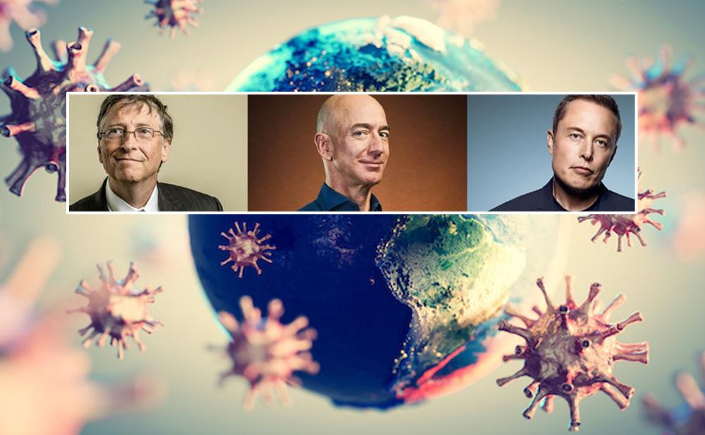 Bill Gates, Jeff Bezoz, Elon Musk, coronavirus