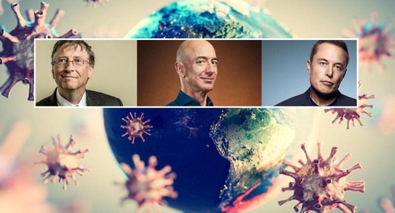 Bill Gates, Jeff Bezoz, Elon Musk, coronavirus