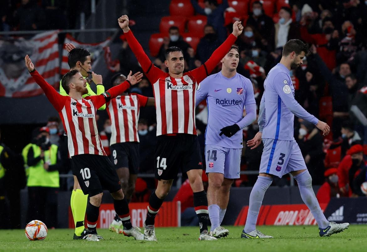 Festejo del Athletic Bilbao sobre el Barcelona por la Copa del Rey, AGENCIA EFE