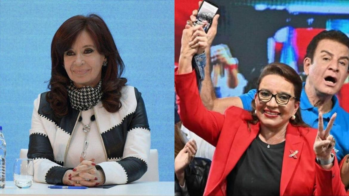 Cristina Fernández de Kirchner y Xiomara Castro, presidente de Honduras.