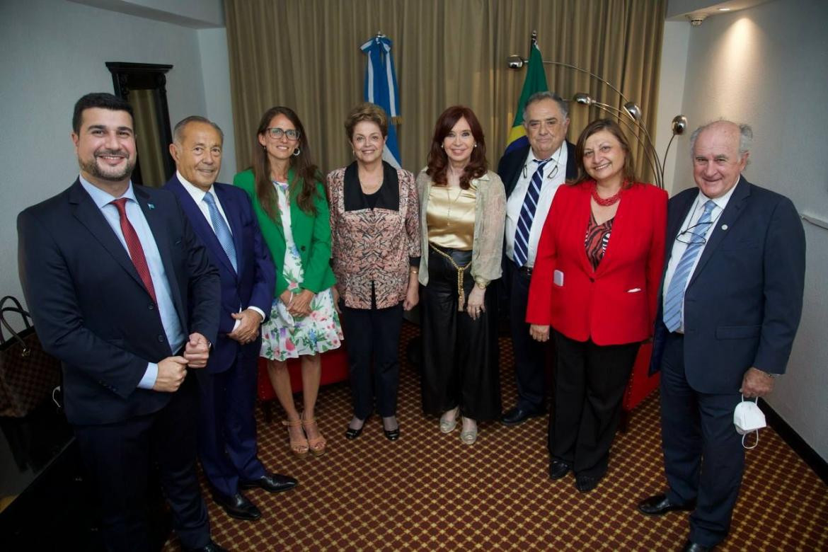 Cristina Kirchner con la expresidenta brasilena Dilma Rousseff, foto prensa