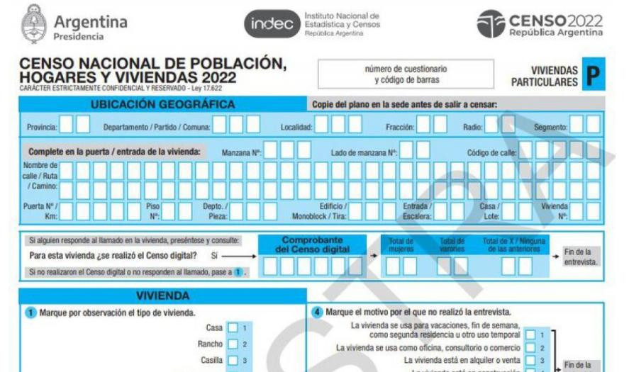 Censo Nacional, planilla, foto NA