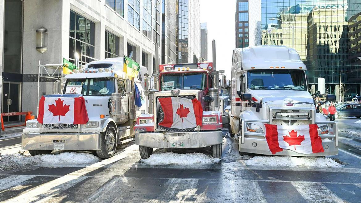 Protestas anti-covid en Ottawa, foto EFE