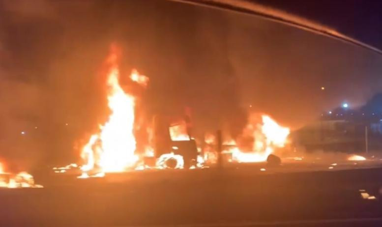 Explosión en Panamericana, foto NA