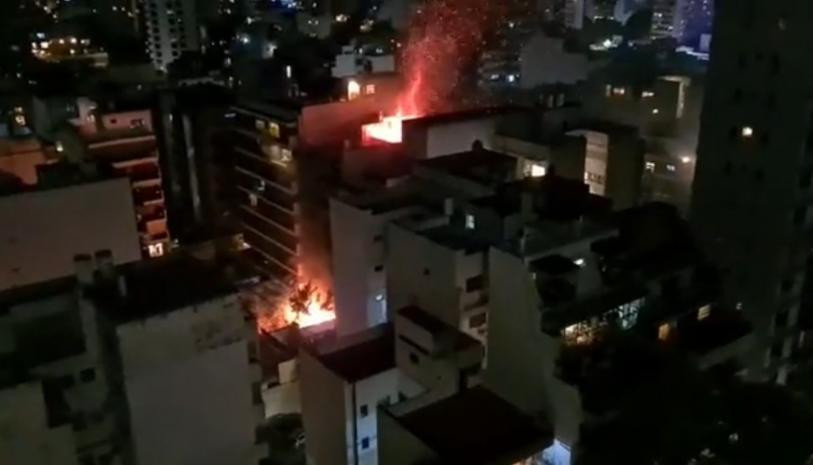 Incendio en Belgrano, foto NA