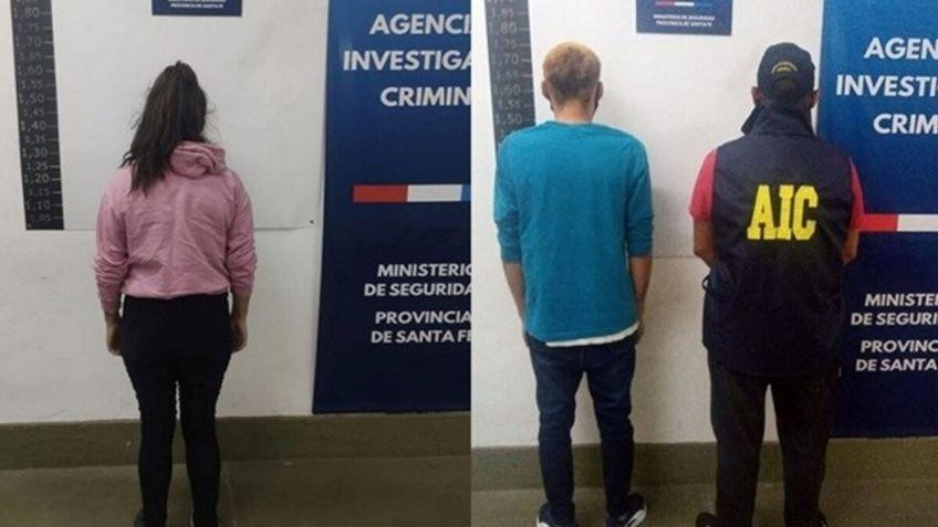 Pareja detenida en Rosario, foto La Republica