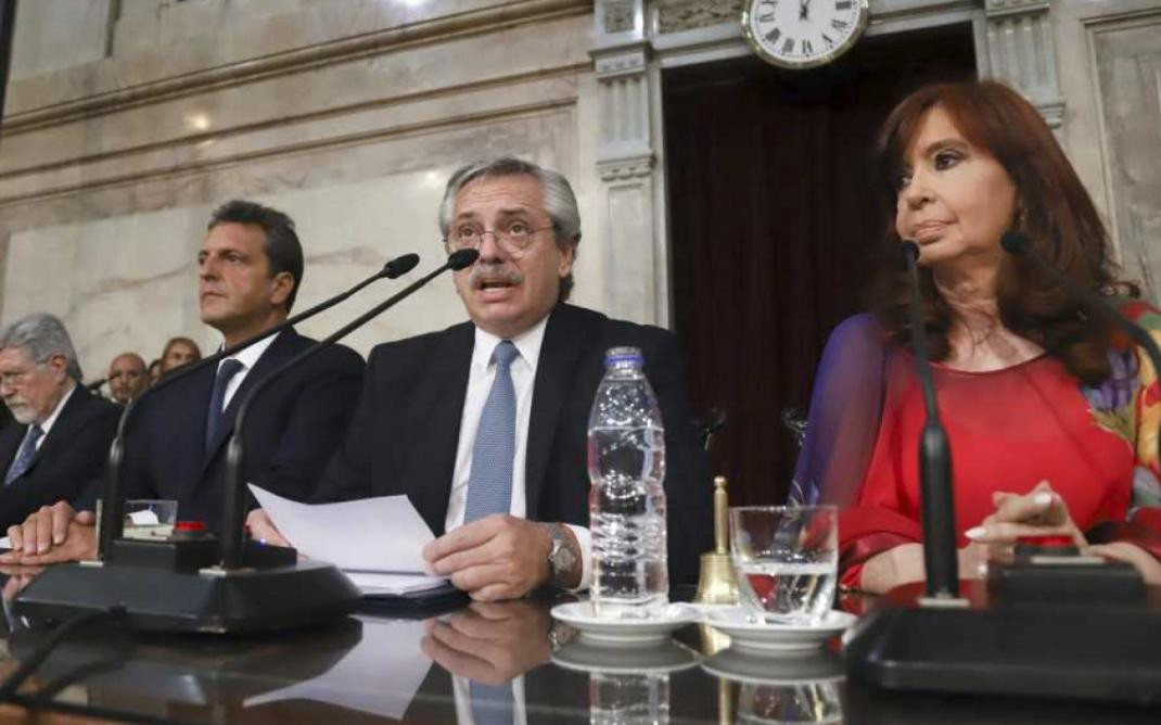 Sergio Massa, Alberto Fernández, Cristina Kirchner, Congreso, NA