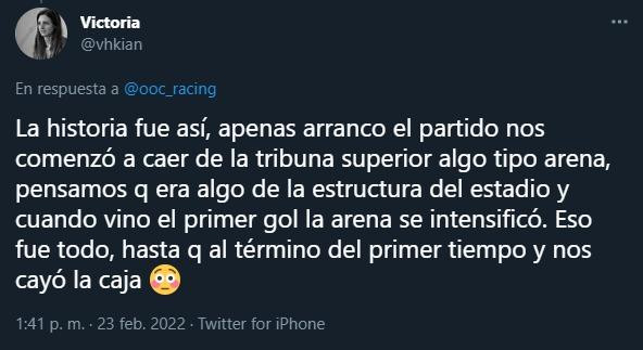 Viral: tiraron cenizas de un hincha en la tribuna de Racing y cayeron sobre el público	