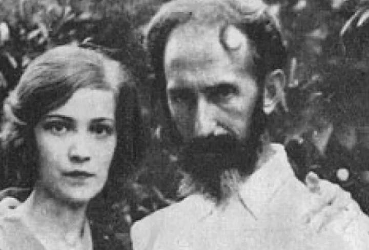 Quiroga junto a su primera esposa