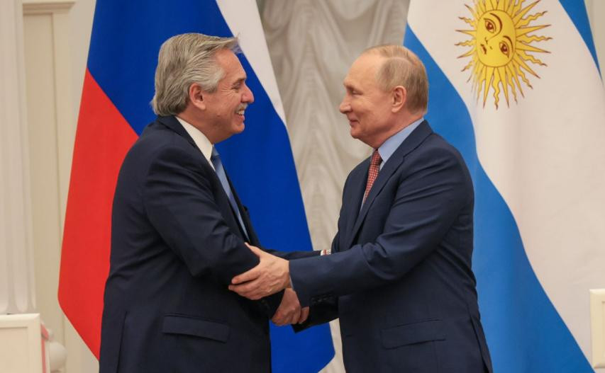 Alberto Fernández y Vladimir Putin, AGENCIA NA