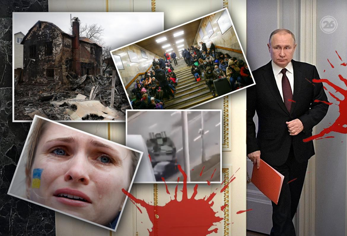 Conflicto entre Rusia y Ucrania, crímenes de guerra, Vladimir Putin, Diario 26