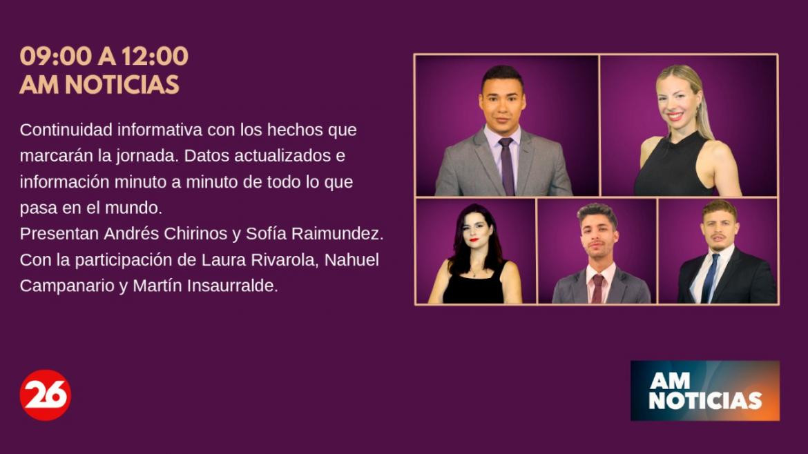 Nueva programación de Canal 26 2022 - AM Noticias
