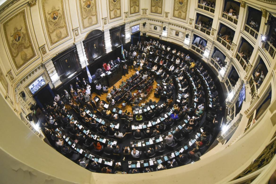 Legislatura bonaerense durante la apertura del período 150° de Sesiones Ordinarias de la Provincia de Buenos Aires. Foto NA