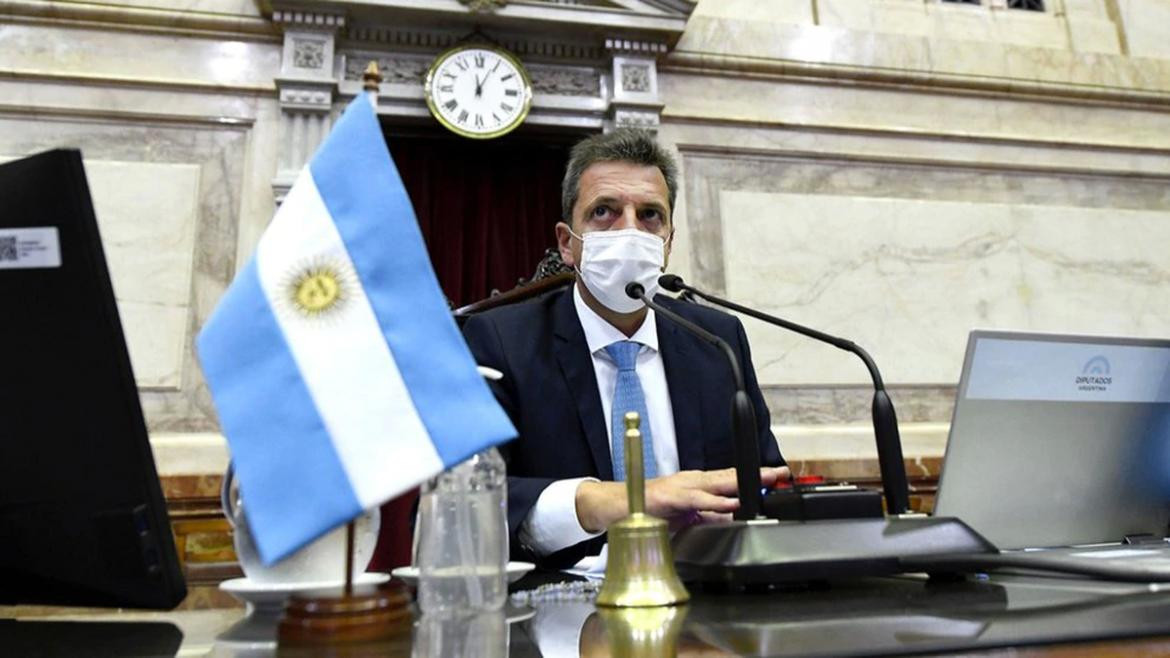 Sergio Massa en el parlamento