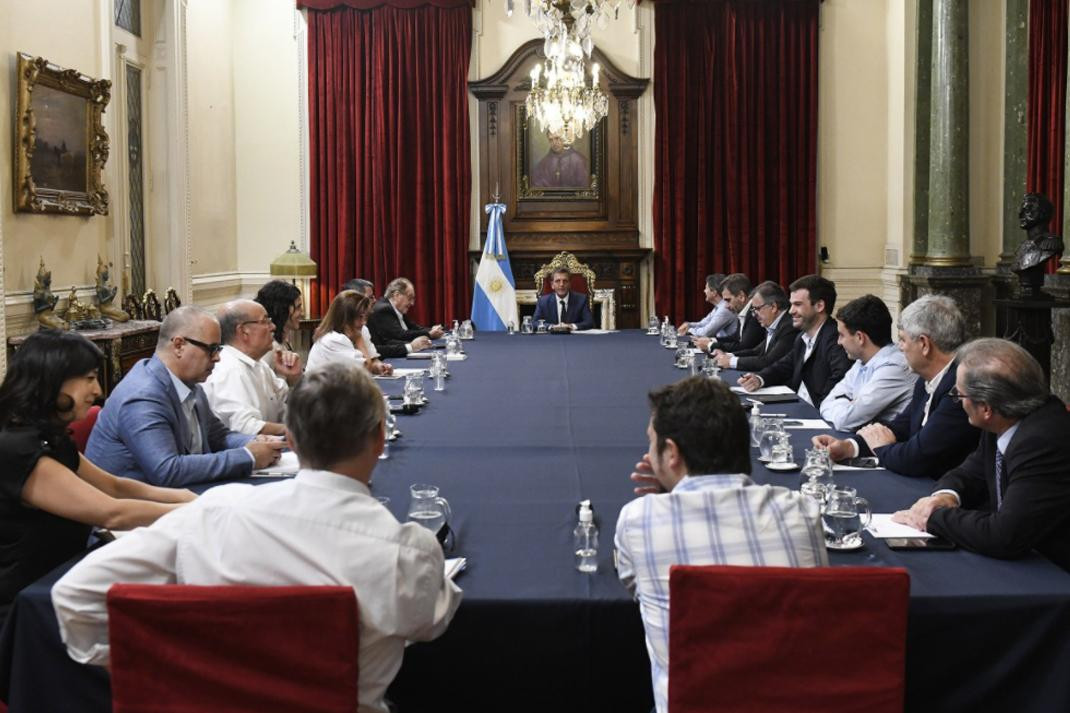 Sergio Massa, reunión en el Congreso, NA