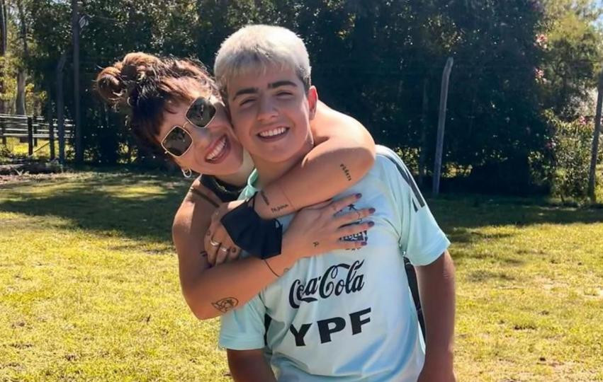 Gianinna Maradona y Benjamin Aguero Maradona