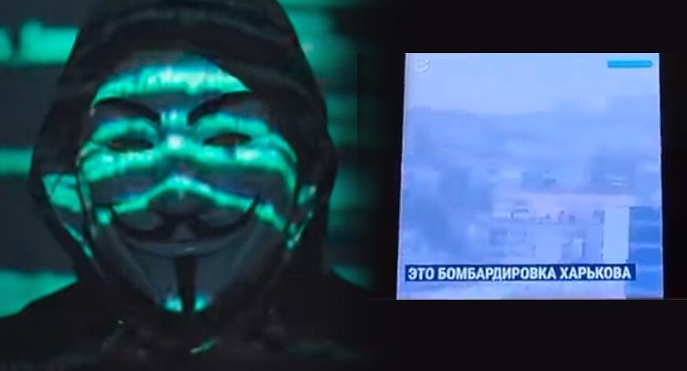 Anonymous, guerra Rusia-Ucrania, fotos NA y Twitter