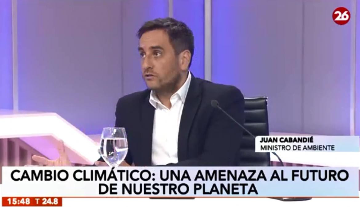 Juan Cabandié en Canal 26