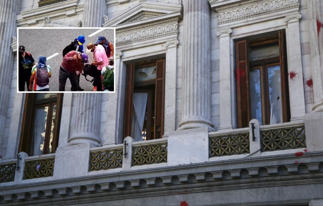 Congreso, Senado, despacho de Cristina Kirchner, ataque