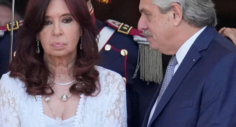 Cristina Fernández de Kirchner y Alberto Fernández, acto