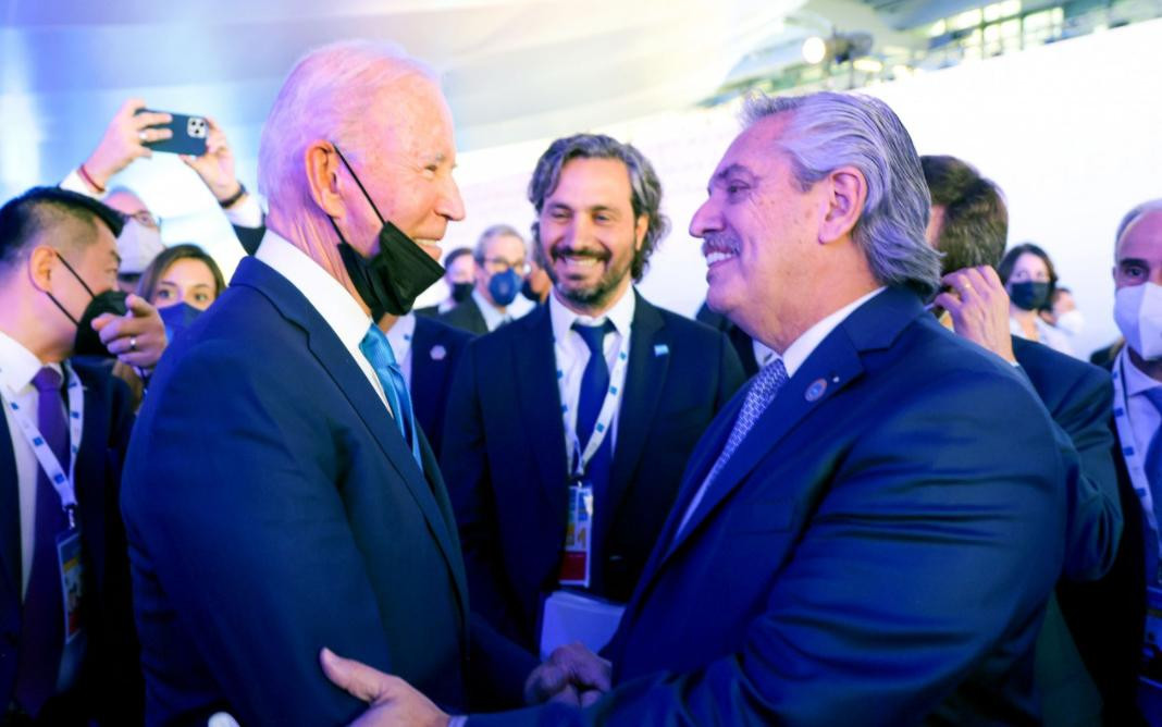 Joe Biden, Alberto Fernández, Santiago Cafiero, NA