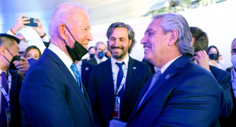 Joe Biden, Alberto Fernández, Santiago Cafiero, NA