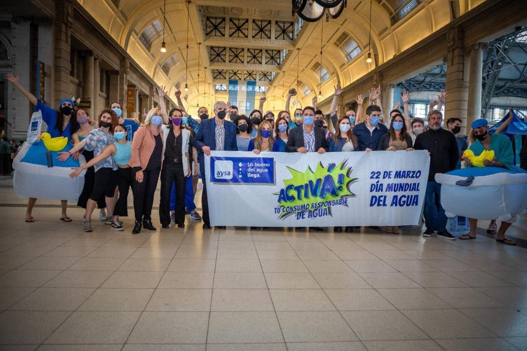 AySA realizó un flashmob en el Día Mundial del Agua​