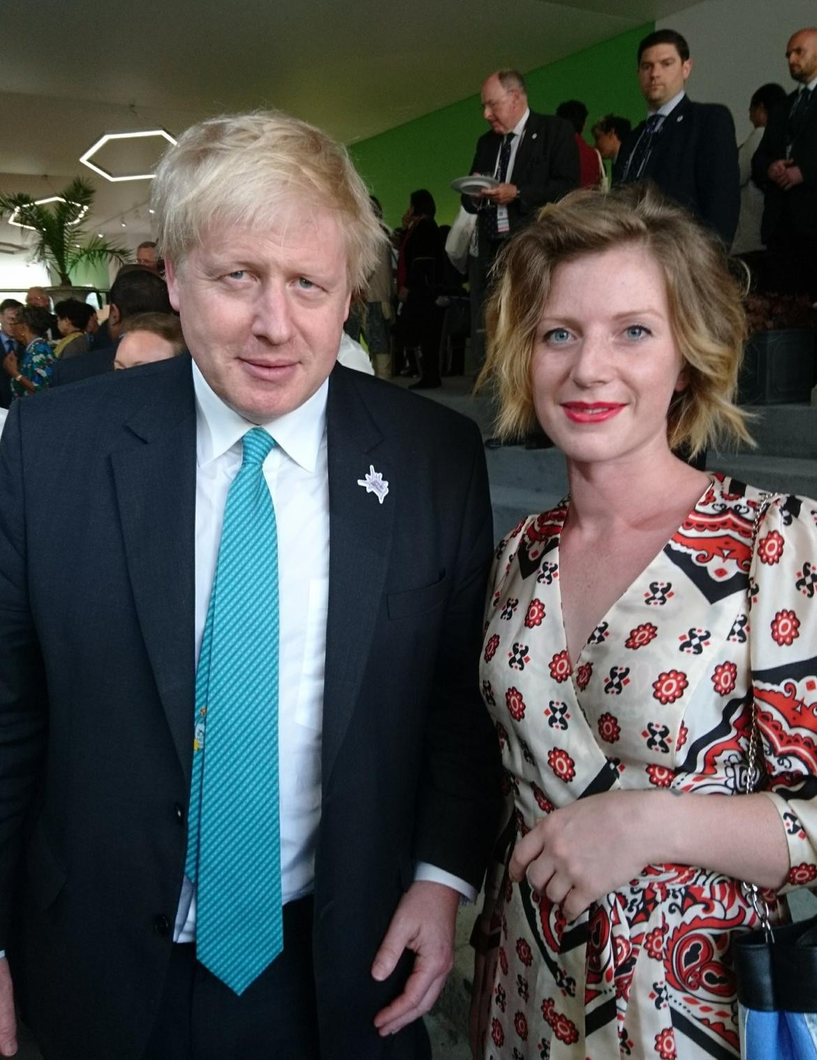 Teslyn Barkman y Boris Johnson