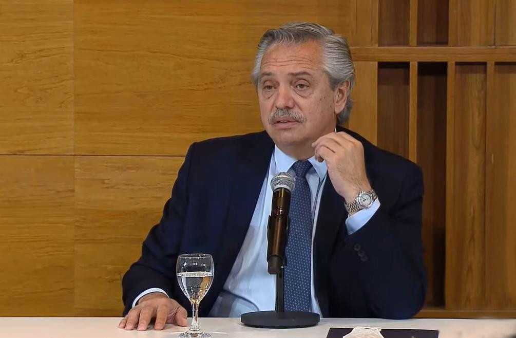 Alberto Fernández, presidente de Argentina, conferencia	