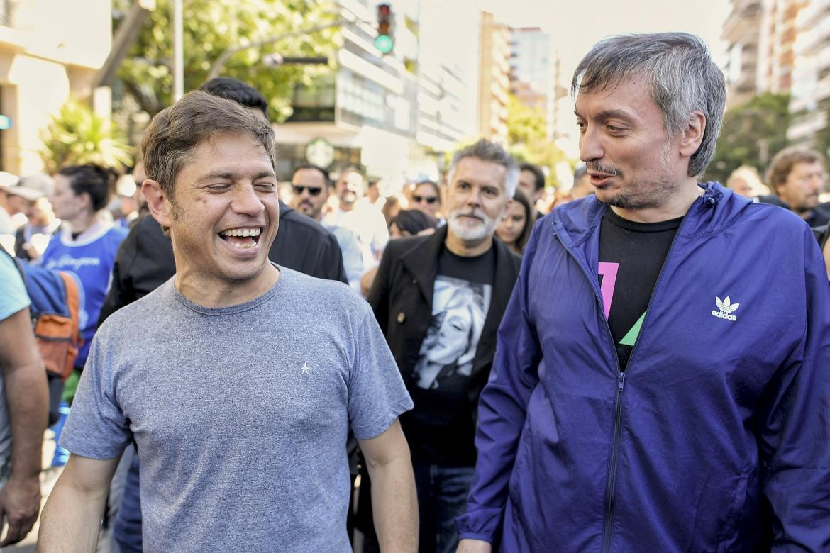 Axel Kicillof junto al diputado Máximo Kirchner Foto NA