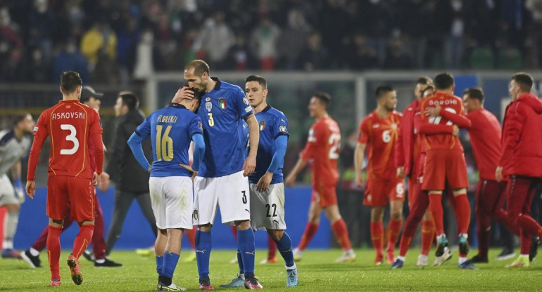 Italia vs Macedonia, Eliminatorias, foto NA