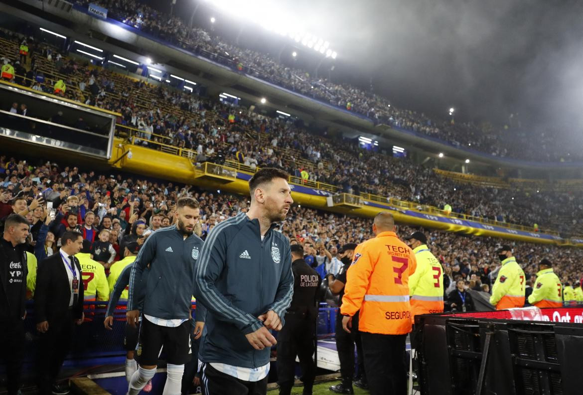 Lionel Messi en La Bombonera, Argentina vs Venezuela, Eliminatorias, Reuters
