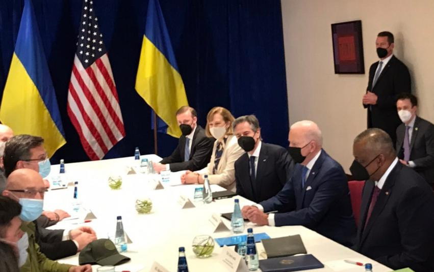 Reunión de Joe Biden con ministros de Ucrania en Polonia, AGENCIA NA