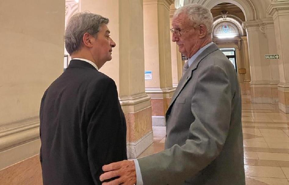 Horacio Rosatti y Martín Balza, en el salón de los Pasos Perdidos.