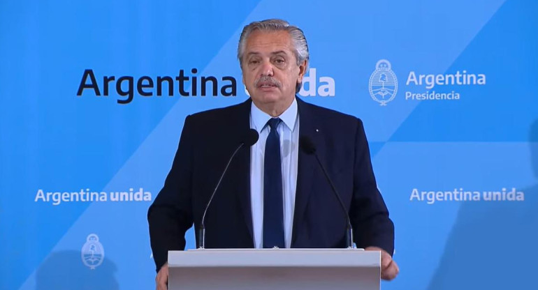Alberto Fernández, presidente de Argentina, conferencia
