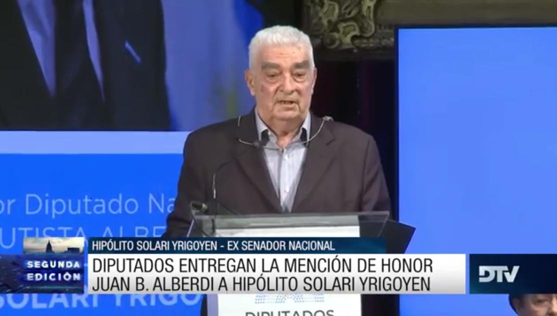 Reconocimiento a Hipólito Solari Yrigoyen, DTV