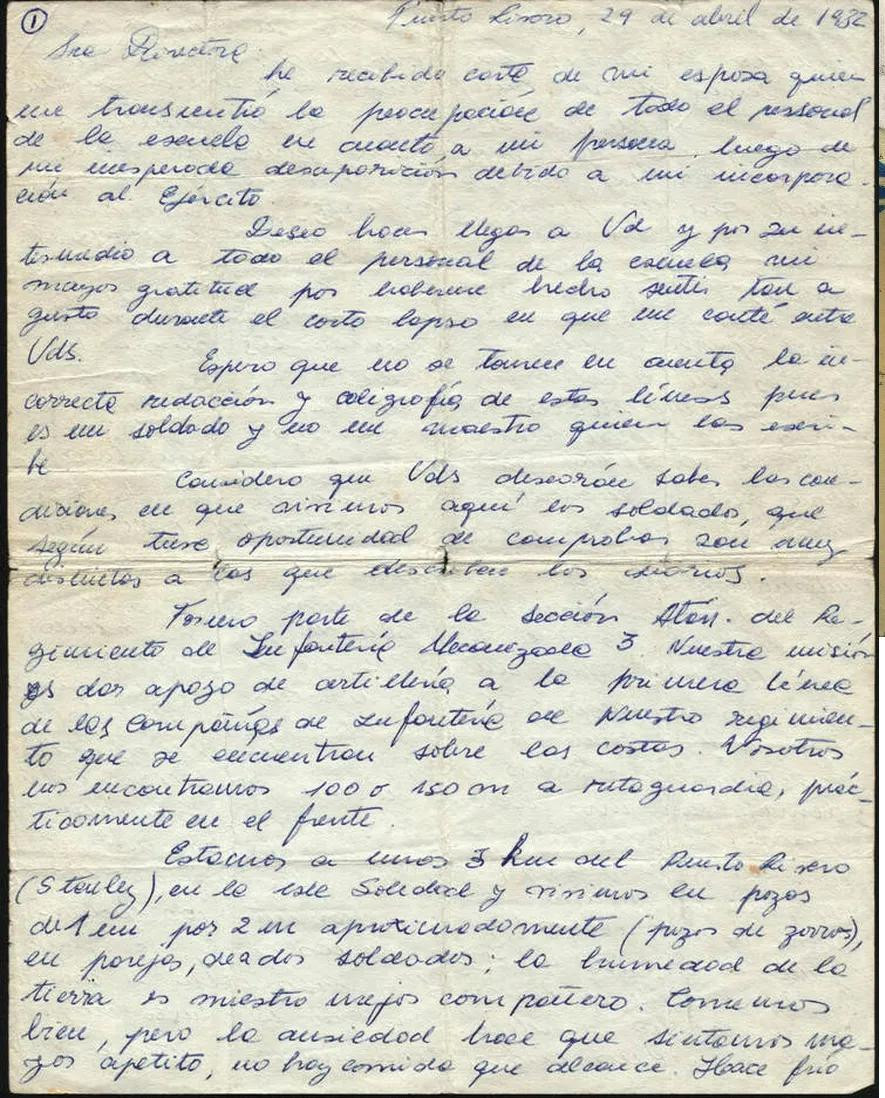 Carta de Julio Cao, Malvinas 40 años
