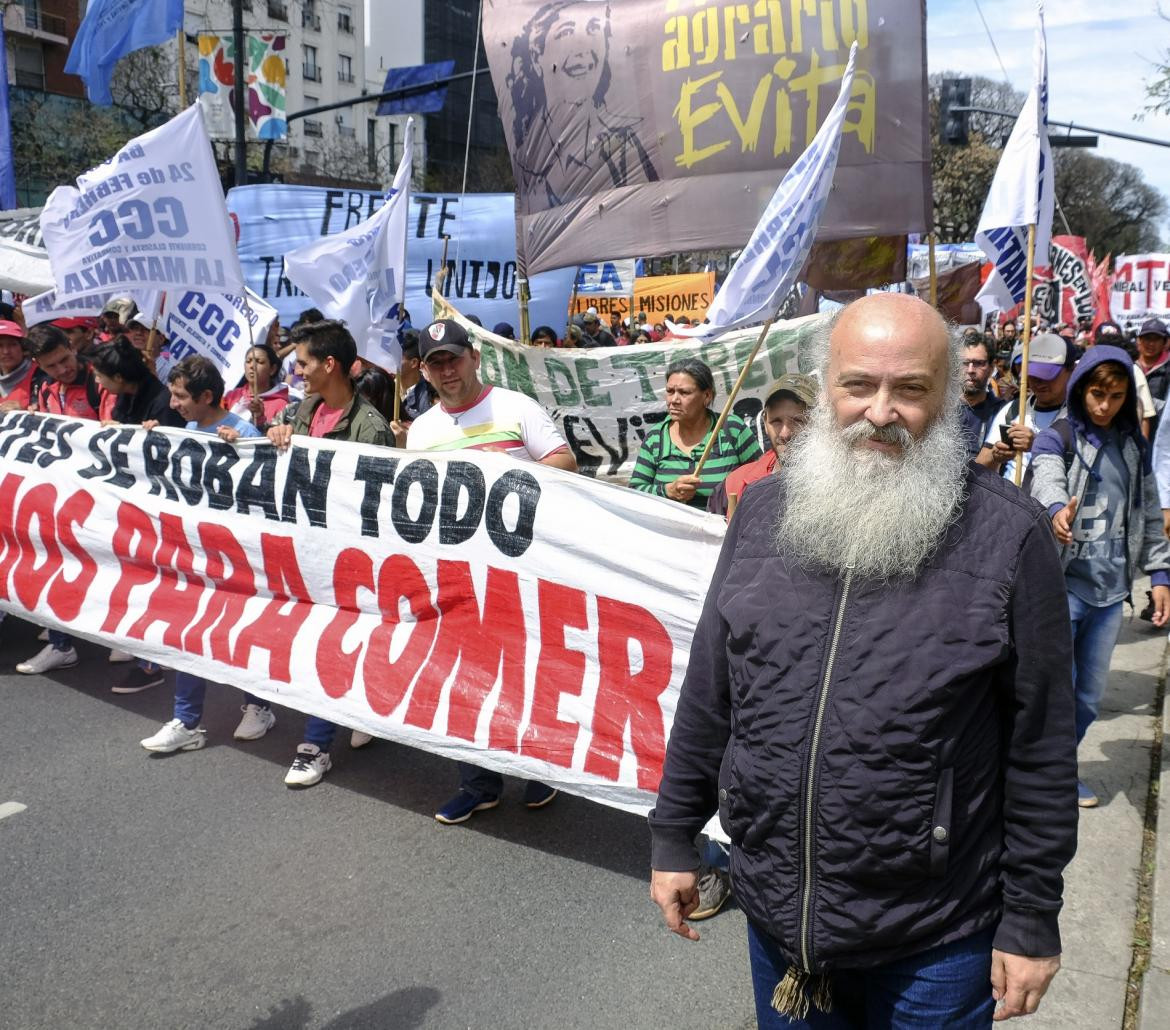 Emilio Pérsico, secretario de la Economía Social y dirigente del Movimiento Evita. NA.