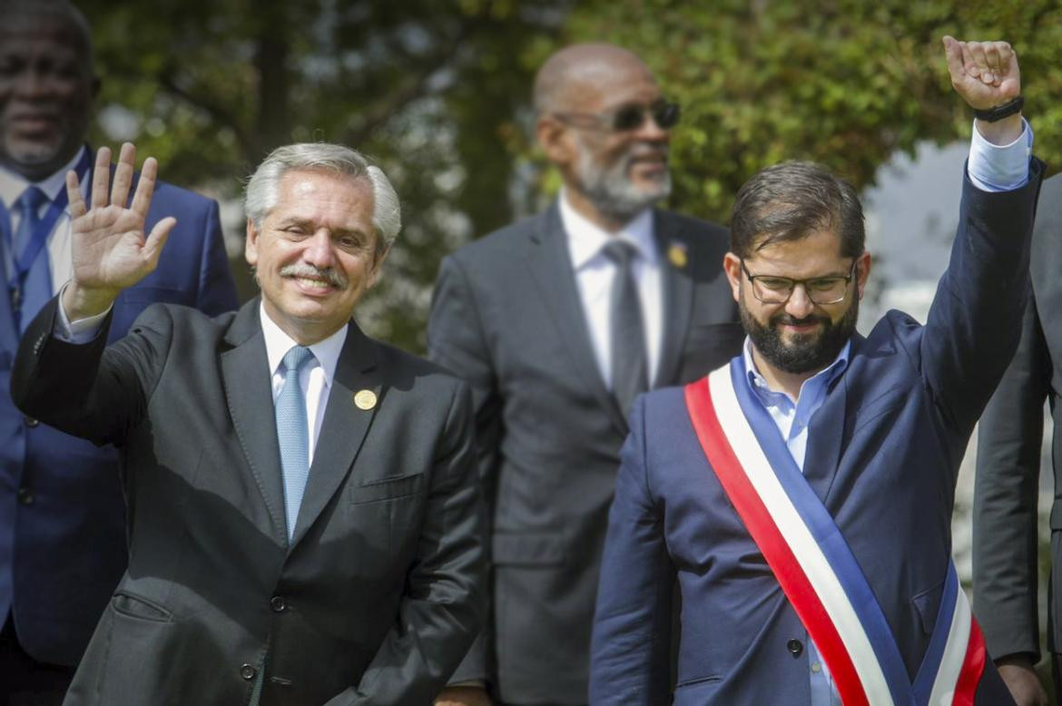 Alberto Fernández y Gabriel Boric, Argentina, Chile, presidentes, NA