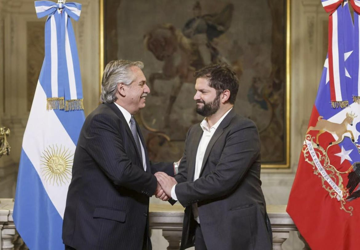 Alberto Fernández y Gabriel Boric	