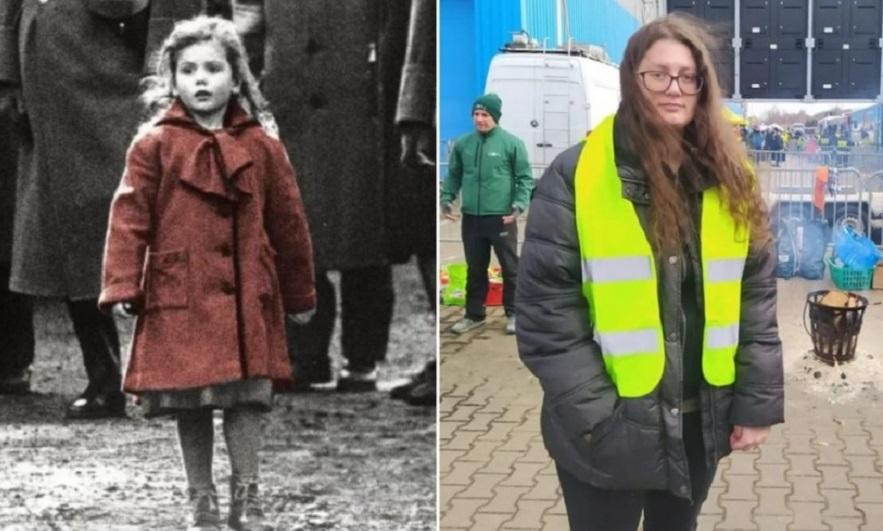 La niña del abrigo rojo de “La lista de Schindler” ayuda a los refugiados ucranianos	
