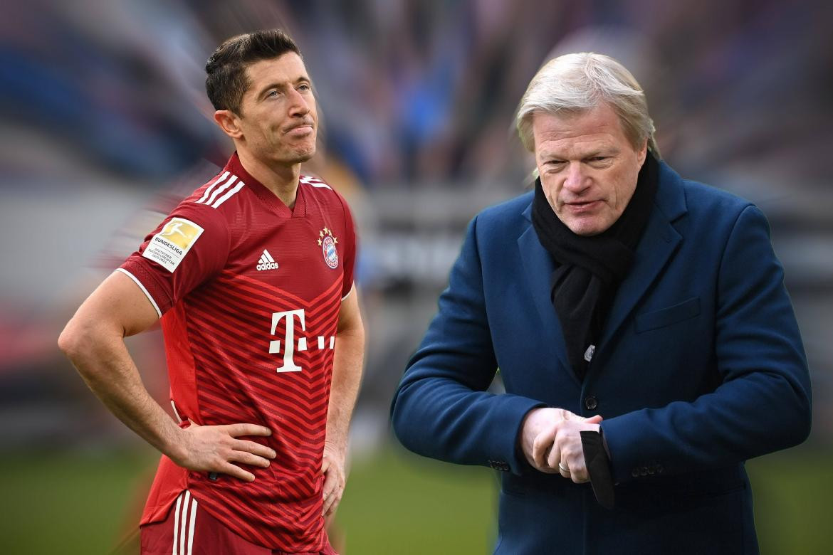 Oliver Kahn y Robert Lewandowski, Bayern Munich, fútbol alemán. Reuters.