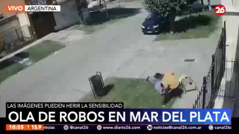 Ola de robos en Mar del Plata, móvil de Canal 26