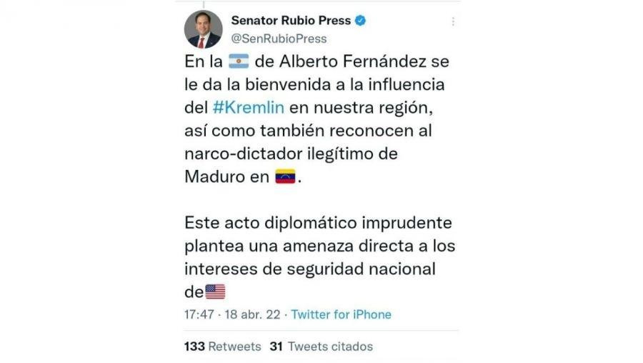 Estados Unidos criticó duramente la iniciativa del Gobierno de recuperar el vínculo con Venezuela