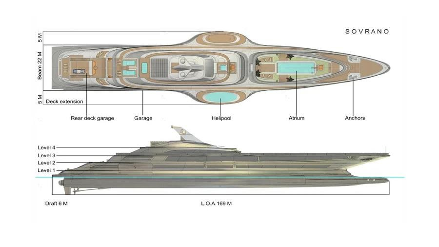 Así es Sovrano: el superyate eléctrico más lujoso del mundo