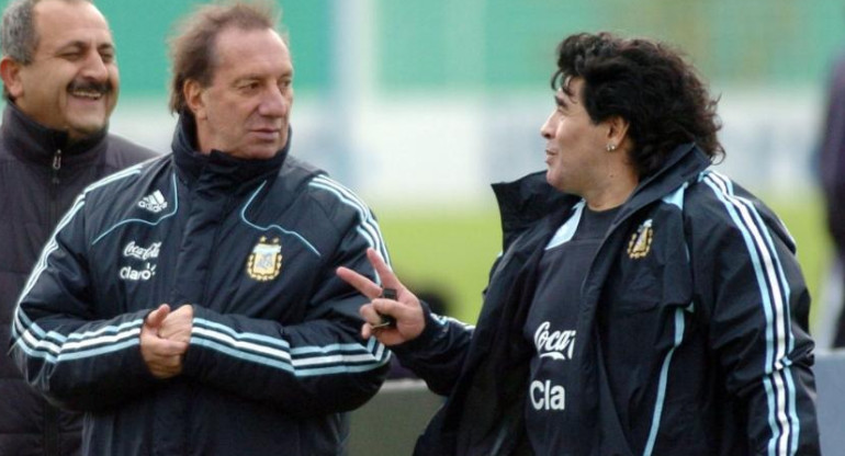 Diego Maradona y Carlos Bilardo, NA